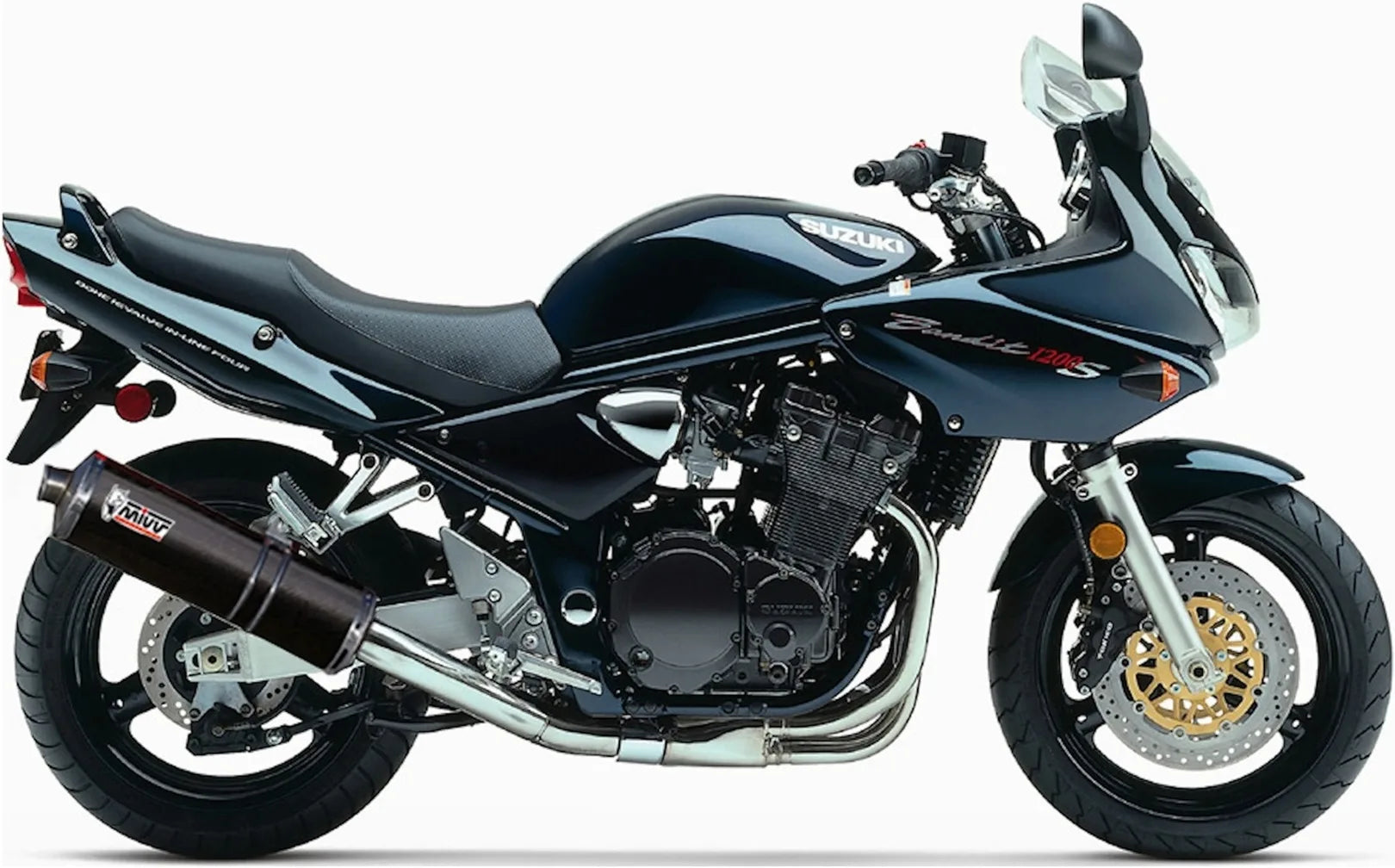 Terminale Di Scarico Con Omologazione Suono Oval Carbonio - Mivv Compatibile Con Suzuki Gsf 1200 Bandit (1996-2000)