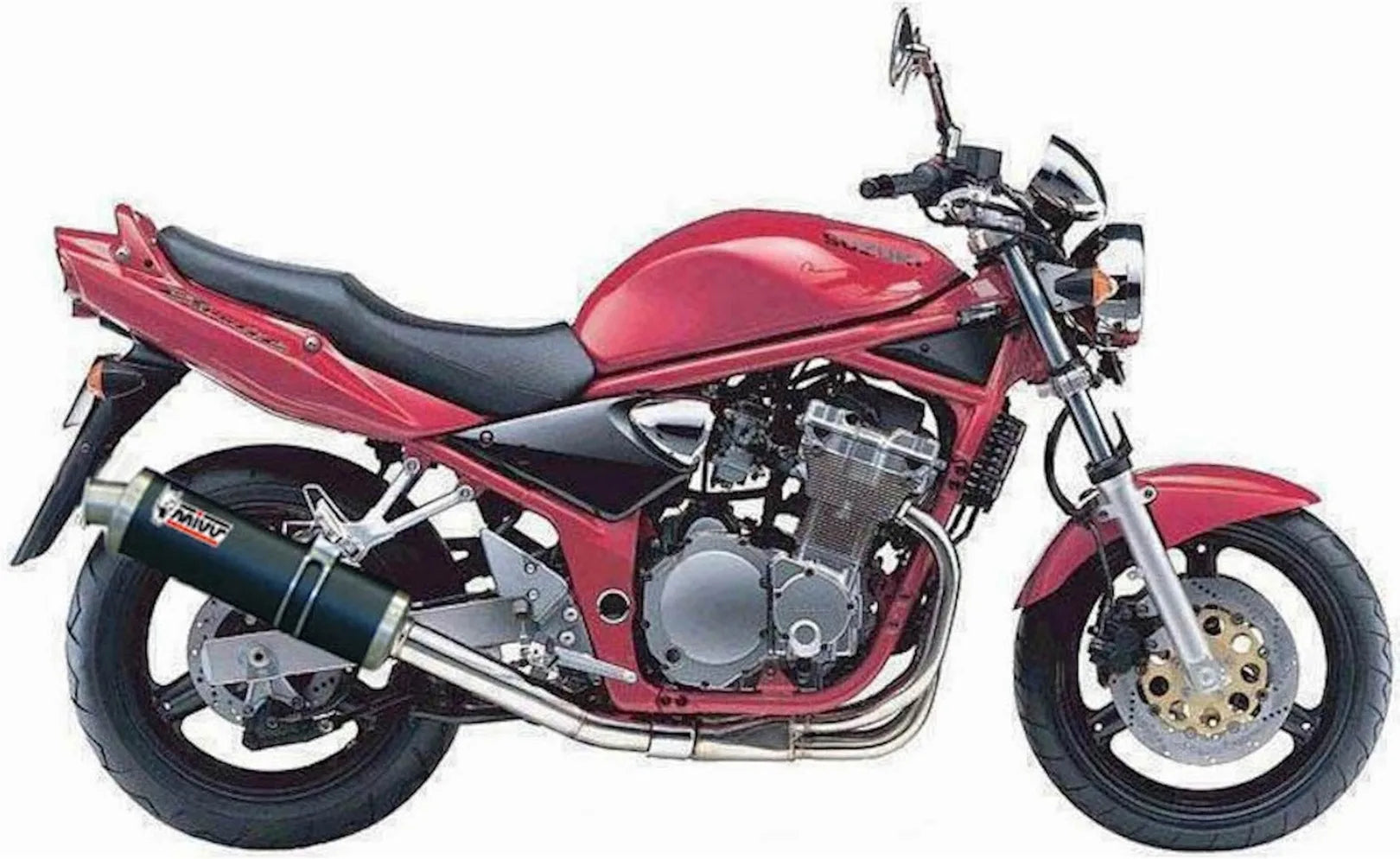 Terminale Di Scarico Con Omologazione Suono Oval Carbonio - Mivv Compatibile Con Suzuki Gsf 600 Bandit (1995-2004)