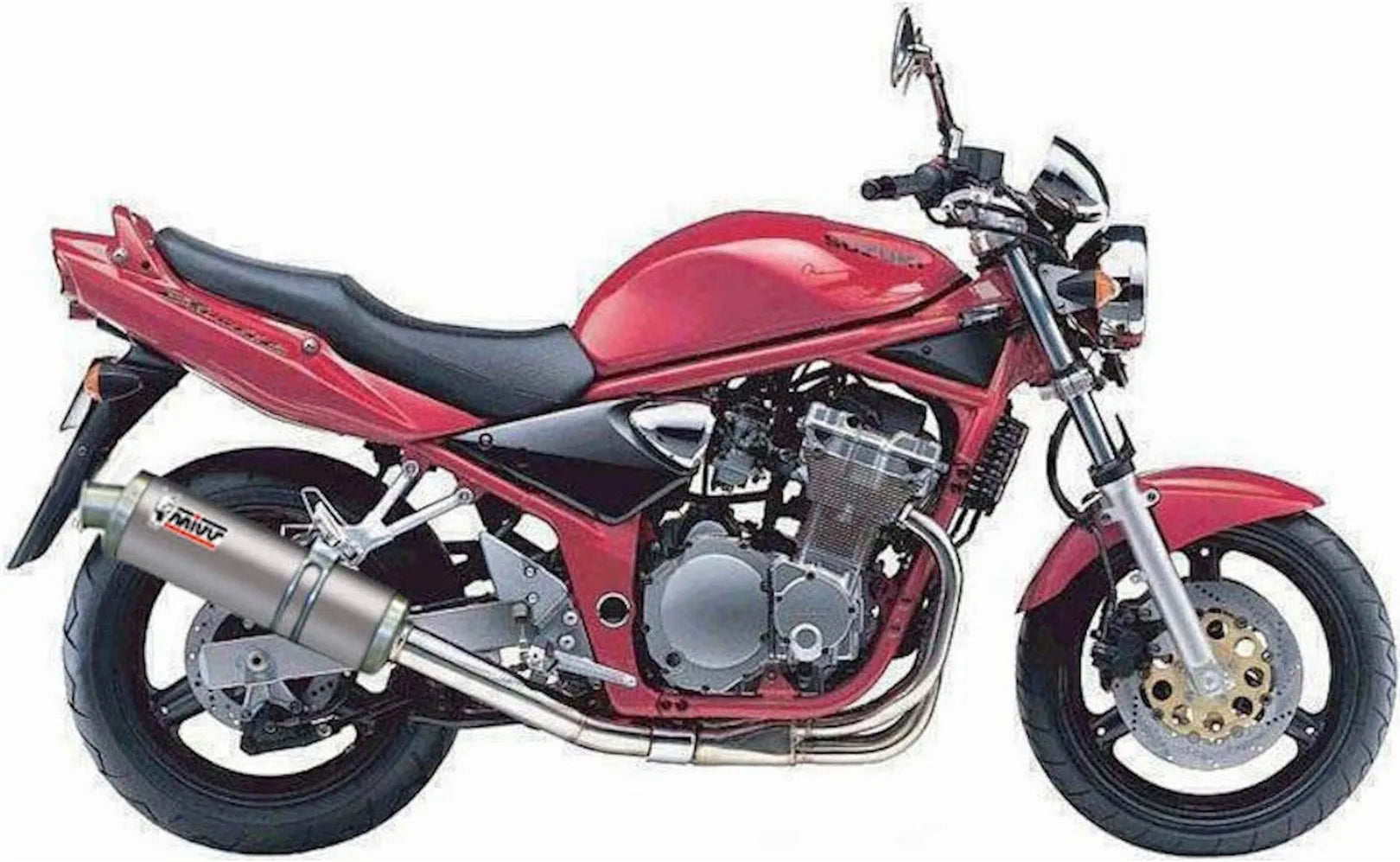 Terminale Di Scarico Con Omologazione Suono Oval Titanio - Mivv Compatibile Con Suzuki Gsf 600 Bandit (1995-2004)