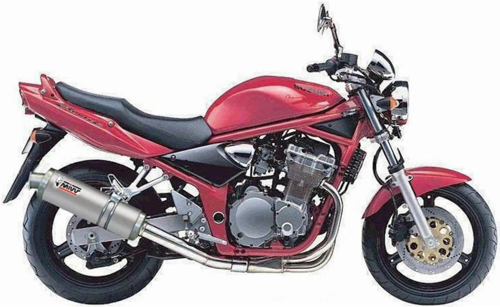 Terminale Di Scarico Con Omologazione Suono Oval Inox - Mivv Compatibile Con Suzuki Gsf 600 Bandit (1995-2004)