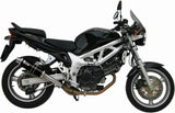 Terminale Di Scarico Con Omologazione Suono Gp Inox Nero - Mivv Compatibile Con Suzuki Sv 650 (1999-2002)