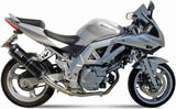 Non-Catalytic Exhaust Tip With Sound Certification Oval Carbon - Mivv Compatible With Suzuki Sv 650 (2003)