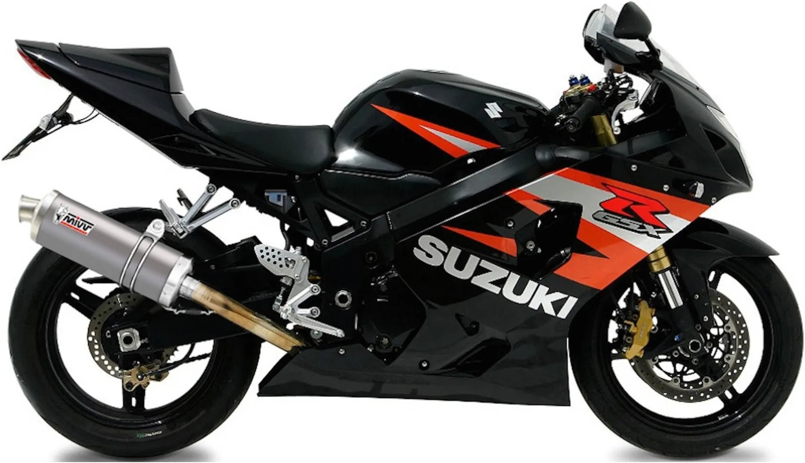 Terminale Di Scarico Con Omologazione Suono Oval Titanio - Mivv Compatibile Con Suzuki Gsx-R 1000 (2003-2004)