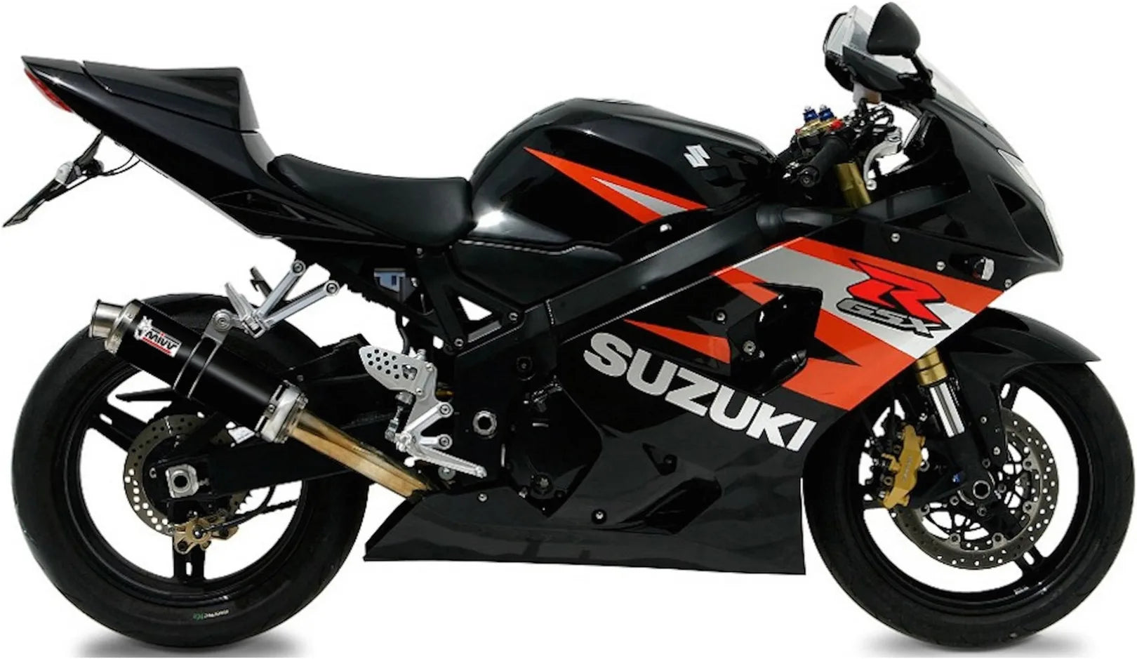 Terminale Di Scarico Con Omologazione Suono Gp Inox Nero - Mivv Compatibile Con Suzuki Gsx-R 1000 (2003-2004)