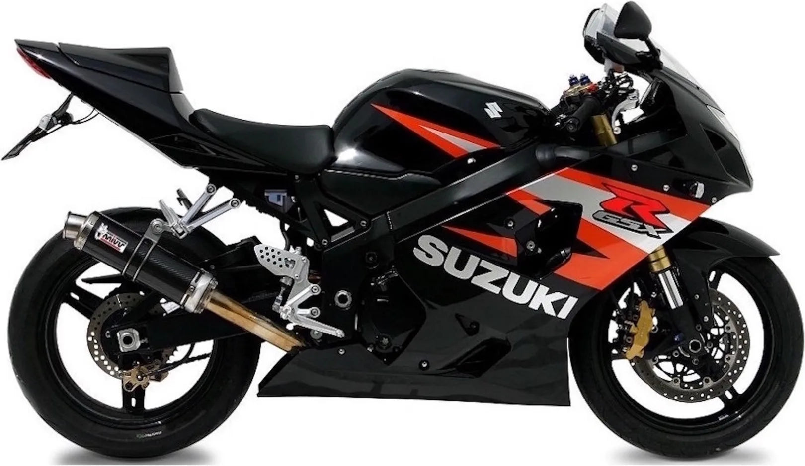 Terminale Di Scarico Con Omologazione Suono Gp Carbonio - Mivv Compatibile Con Suzuki Gsx-R 750 (2004-2005)