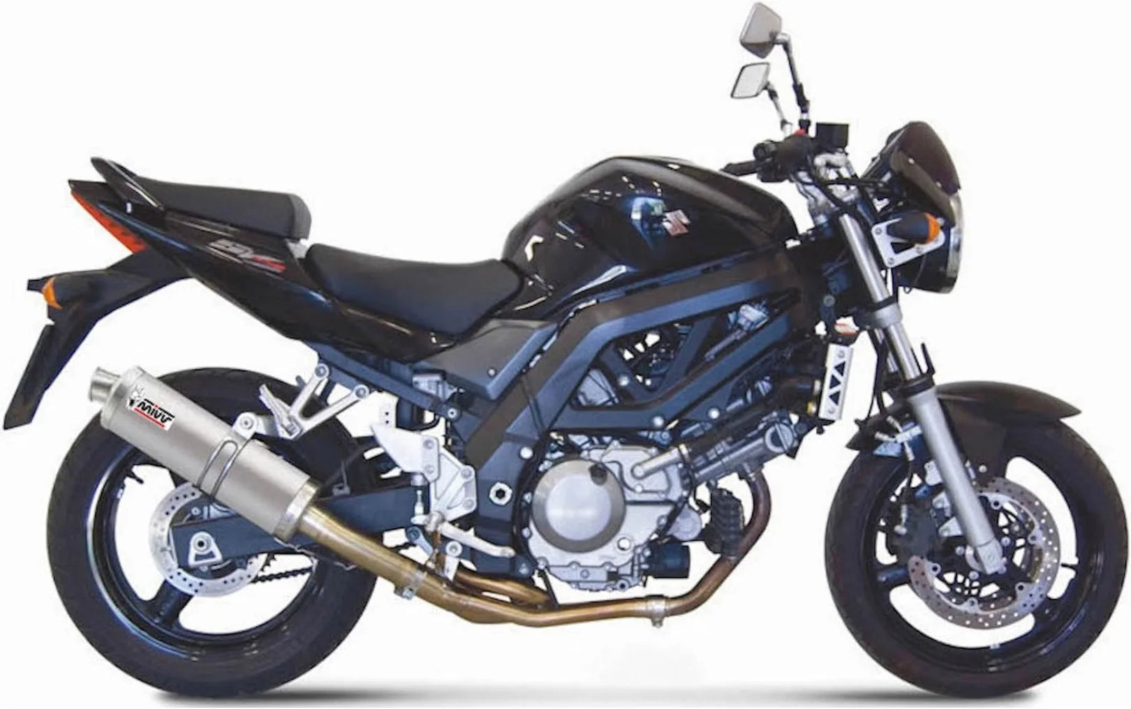 Terminale Di Scarico Catalizzato E Con Omologazione Suono Oval Inox - Mivv Compatibile Con Suzuki Sv 650 (2004-2015)