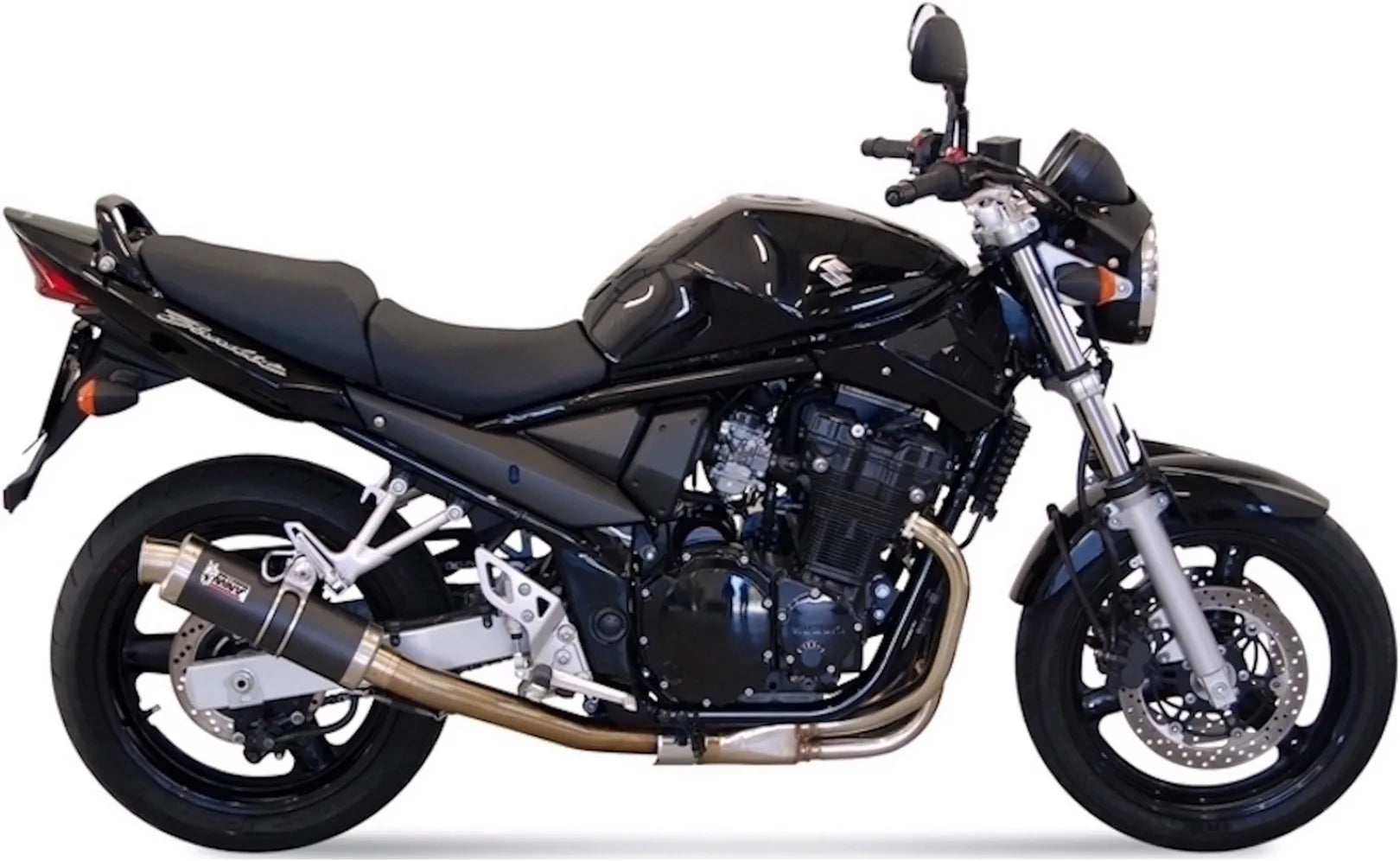 Terminale Di Scarico Con Omologazione Suono Gp Carbonio - Mivv Compatibile Con Suzuki Gsf 650 Bandit (2005-2006)