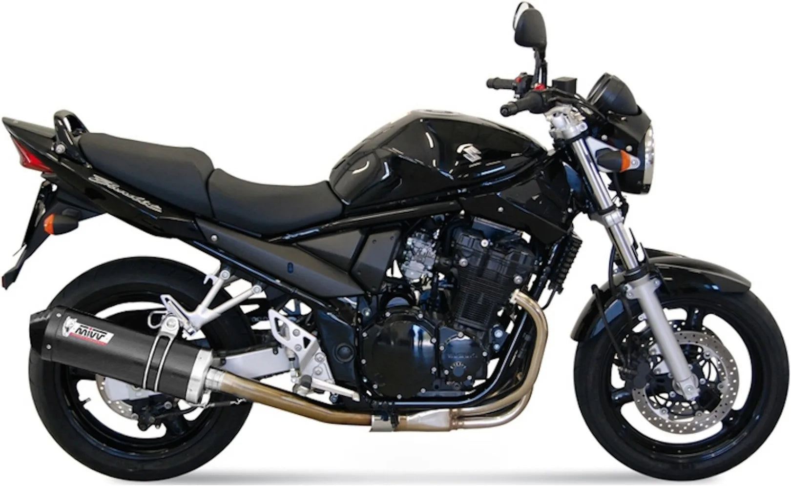 Terminale Di Scarico Con Omologazione Suono Oval Carbonio Carbonio - Mivv Compatibile Con Suzuki Gsf 650 Bandit (2005-2006)