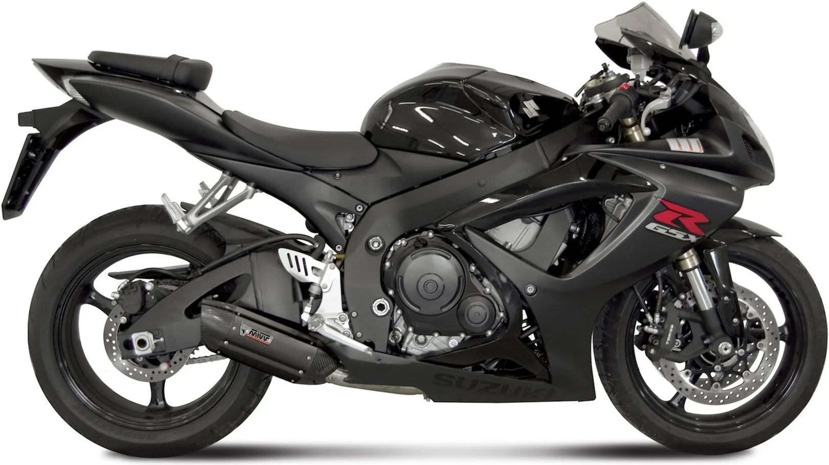 Terminale Di Scarico Catalizzato E Con Omologazione Suono Suono Inox Nero Carbonio - Mivv Compatibile Con Suzuki Gsx-R 600 (2006-2007)