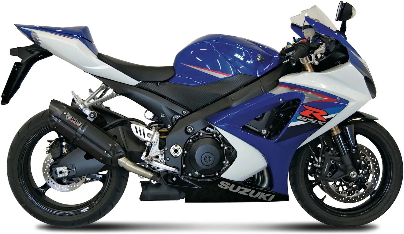 Doppio Terminale Di Scarico Con Omologazione Suono Suono Inox Nero Carbonio - Mivv Compatibile Con Suzuki Gsx-R 1000 (2007-2008)