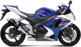 Doppio Terminale Di Scarico Non Catalizzato Con Omologazione Suono Gp Inox Nero - Mivv Compatibile Con Suzuki Gsx-R 1000 (2007-2008)