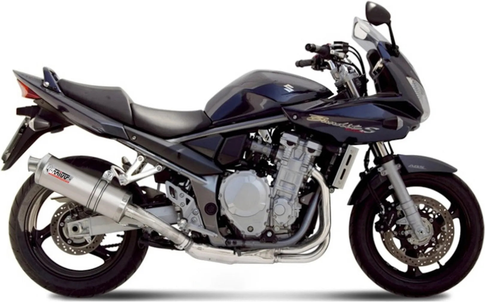 Terminale Di Scarico Con Omologazione Suono Oval Inox - Mivv Compatibile Con Suzuki Gsf 1250 Bandit (2007-2016)