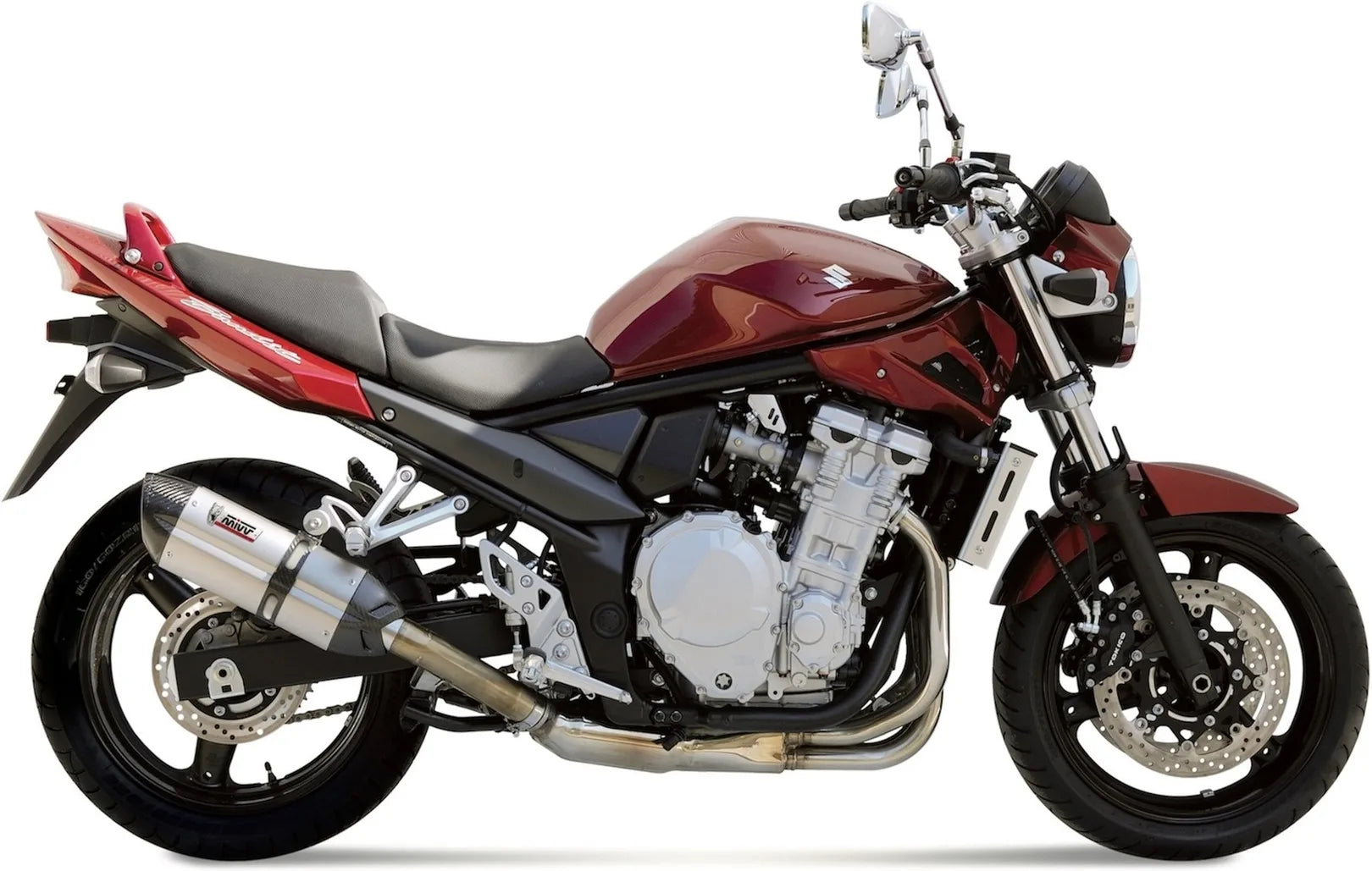 Terminale Di Scarico Con Omologazione Suono Suono Inox Carbonio - Mivv Compatibile Con Suzuki Gsx 650 F (2008-2015)