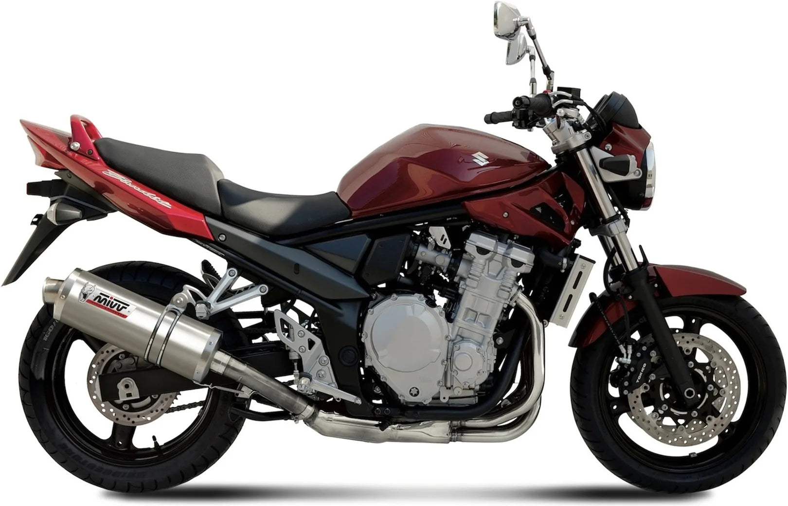 Terminale Di Scarico Con Omologazione Suono Oval Inox - Mivv Compatibile Con Suzuki Gsf 650 Bandit (2007-2015)