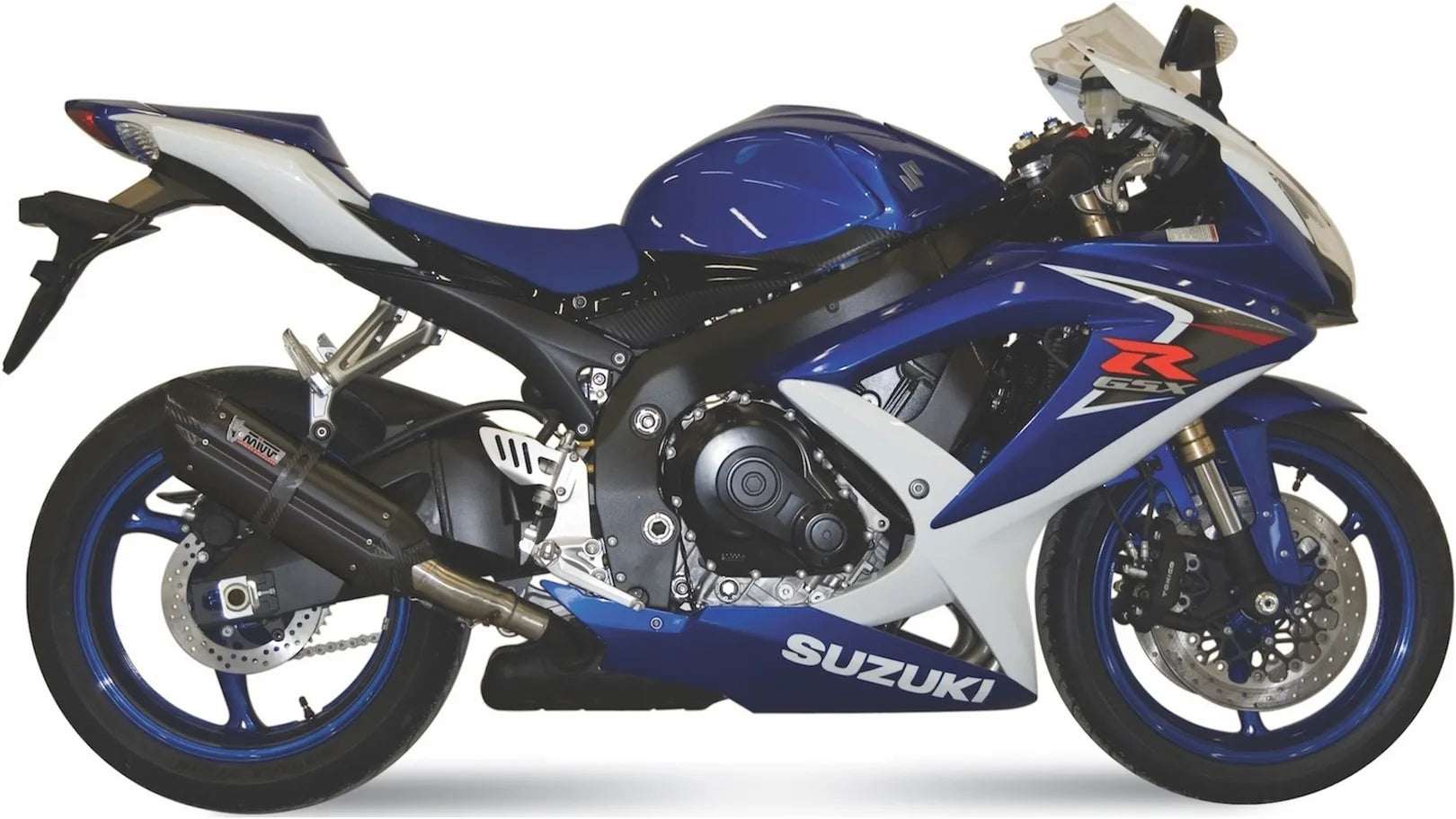 Terminale Di Scarico Con Omologazione Suono Suono Inox Nero Carbonio - Mivv Compatibile Con Suzuki Gsx-R 600 (2008-2010)