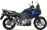 Doppio Terminale Di Scarico Con Omologazione Suono Oval Carbonio - Mivv Compatibile Con Suzuki Dl 1000 V-Strom (2002-2013)