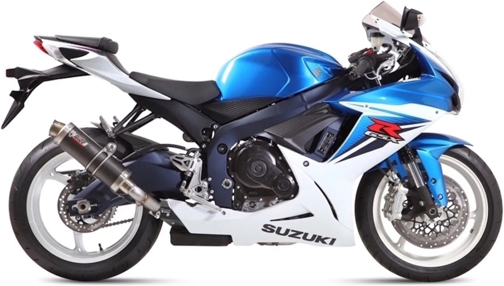 Terminale Di Scarico Con Omologazione Suono Gp Carbonio - Mivv Compatibile Con Suzuki Gsx-R 750 (2011-2017)