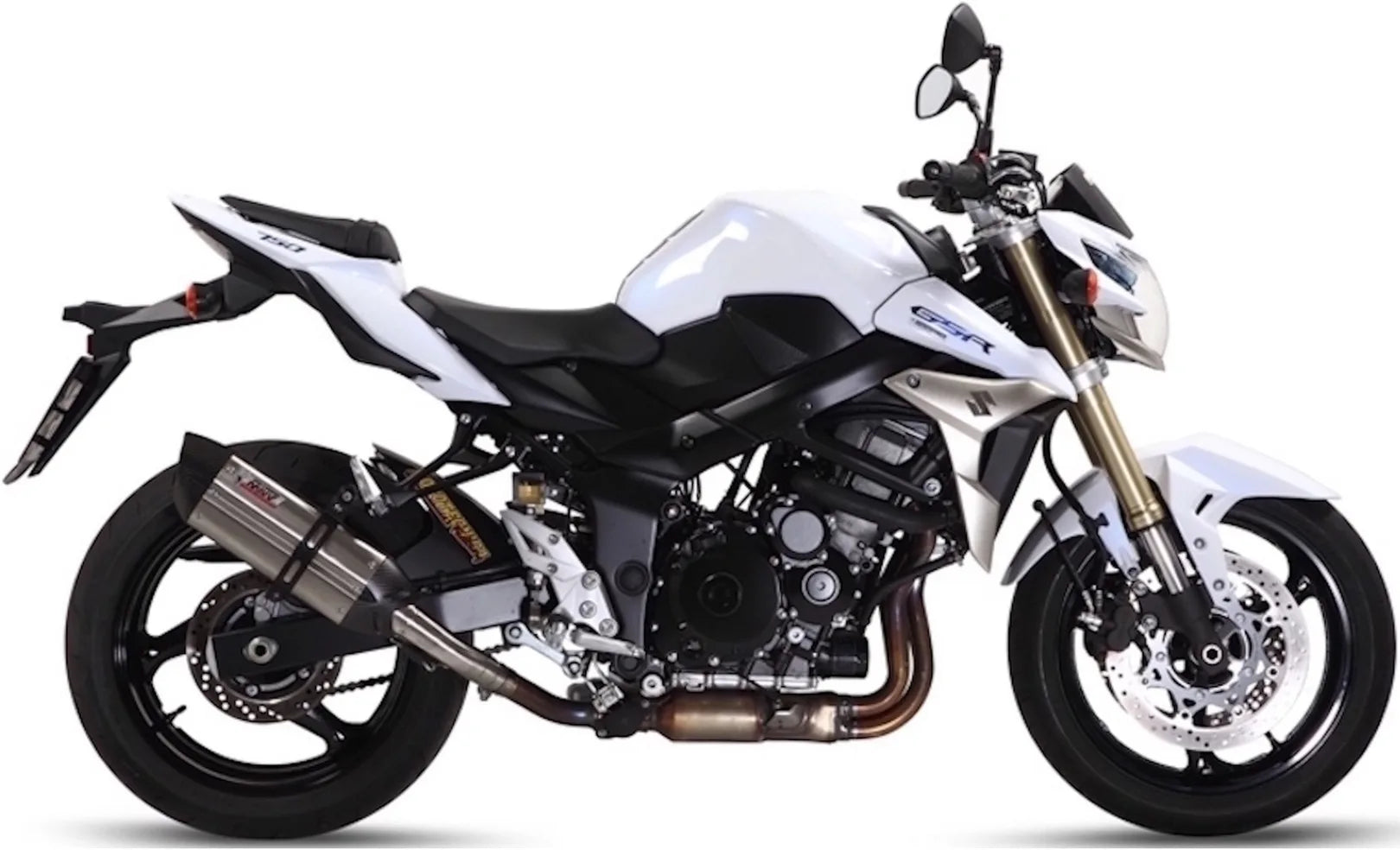 Terminale Di Scarico Con Omologazione Suono Suono Inox Carbonio - Mivv Compatibile Con Suzuki Gsr 750 (2011-2016)