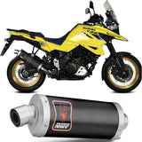 Terminale Di Scarico Con Omologazione Suono Dakar Inox Nero - Mivv Compatibile Con Suzuki V-Strom 1000 (2014-2020)