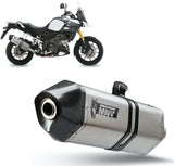 Terminale Di Scarico Con Omologazione Suono Speed Edge Inox Carbonio - Mivv Compatibile Con Suzuki Dl 1000 V-Strom (2014-2020)