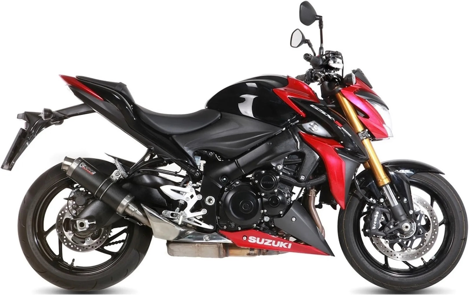 Terminale Di Scarico Con Omologazione Suono Gp Carbonio - Mivv Compatibile Con Suzuki Gsx-S 1000 (2015-2020)