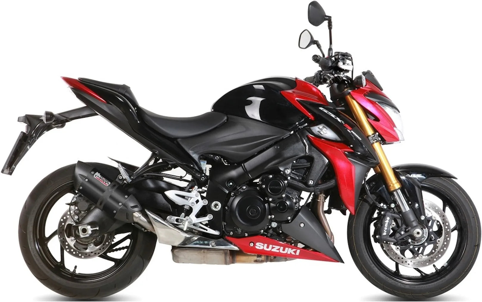 Terminale Di Scarico Con Omologazione Suono Suono Inox Nero Carbonio - Mivv Compatibile Con Suzuki Gsx-S 1000 (2015-2020)