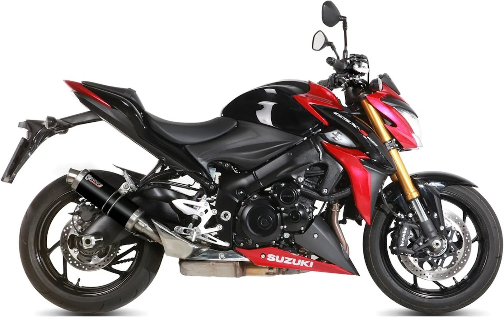 Terminale Di Scarico Con Omologazione Suono Gp Inox Nero - Mivv Compatibile Con Suzuki Gsx-S 1000 (2015-2020)