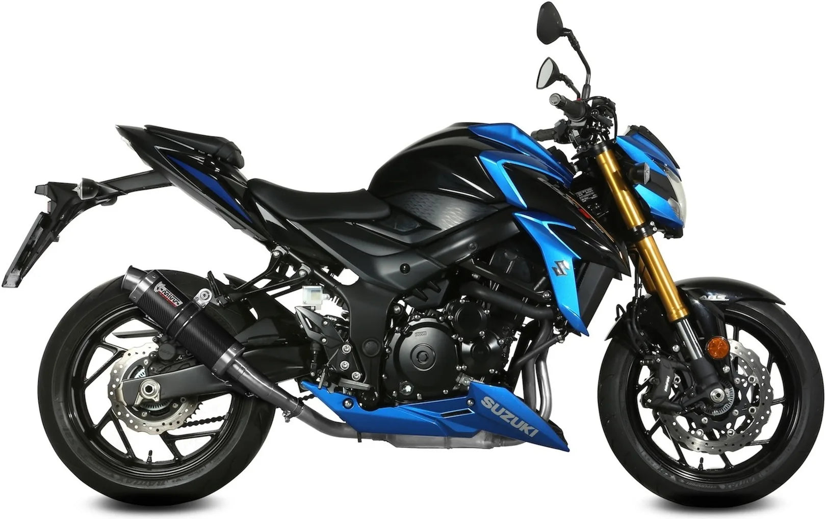 Terminale Di Scarico Con Omologazione Suono Gp Carbonio - Mivv Compatibile Con Suzuki Gsx-S 750 (2017-2020)