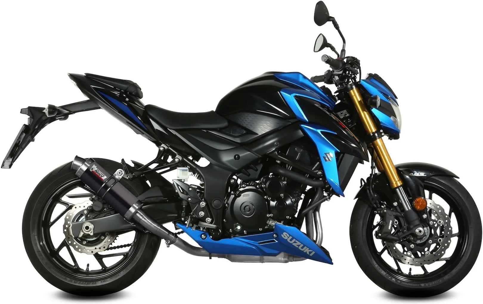 Terminale Di Scarico Con Omologazione Suono Gp Inox Nero - Mivv Compatibile Con Suzuki Gsx-S 750 (2017-2020)