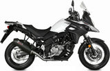 Terminale Di Scarico Catalizzato E Con Omologazione Suono Oval Carbonio Carbonio - Mivv Compatibile Con Suzuki Dl 650 V-Strom (2017-2024)