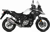 Terminale Di Scarico Catalizzato E Con Omologazione Suono Oval Titanio Carbonio - Mivv Compatibile Con Suzuki Dl 650 V-Strom (2017-2024)