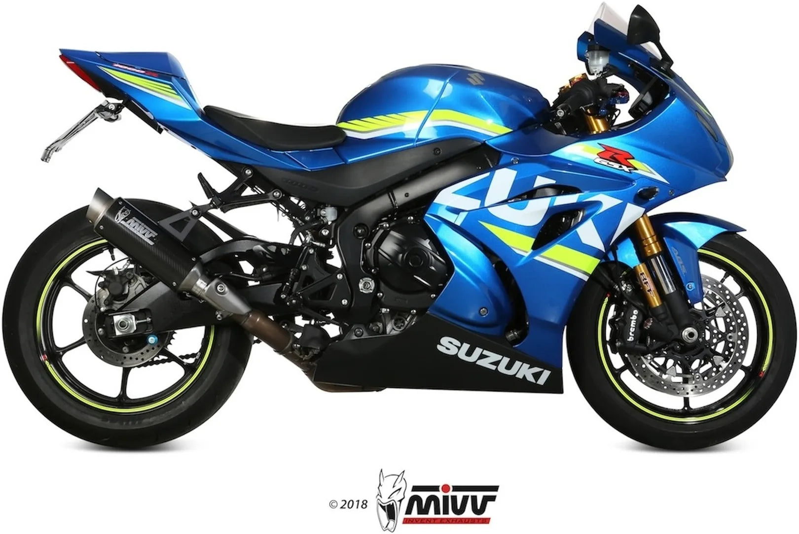 Terminale Di Scarico Con Omologazione Suono Gppro Inox Nero - Mivv Compatibile Con Suzuki Gsx-R 1000 (2017-2020)