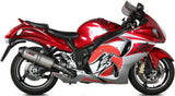 Doppio Terminale Di Scarico Con Omologazione Suono Oval Titanio Carbonio - Mivv Compatibile Con Suzuki Gsx-R 1300 Hayabusa (2008-2017)