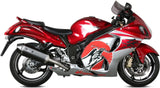 Doppio Terminale Di Scarico Con Omologazione Suono Speed Edge Inox Nero Carbonio - Mivv Compatibile Con Suzuki Gsx-R 1300 Hayabusa (2008-2017)
