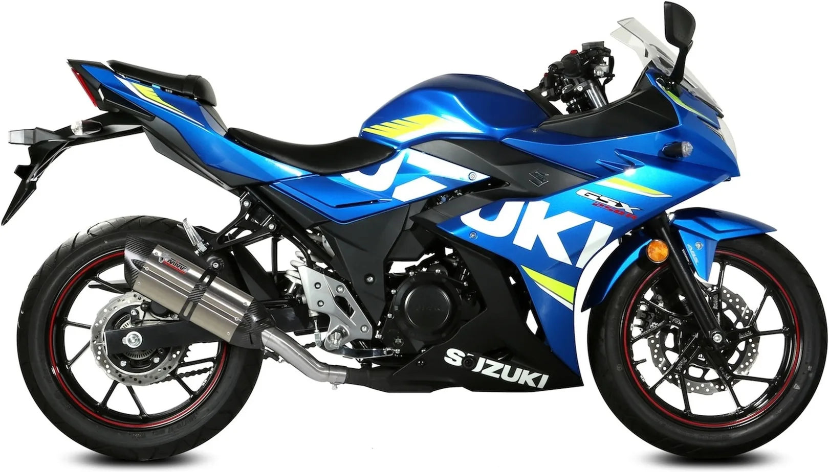 Terminale Di Scarico Con Omologazione Suono Suono Inox Carbonio - Mivv Compatibile Con Suzuki Gsx 250 R (2017-2020)