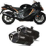 Doppio Terminale Di Scarico Con Omologazione Suono Speed Edge Titanio Carbonio - Mivv Compatibile Con Suzuki Gsx-R 1300 Hayabusa (2021-2024)