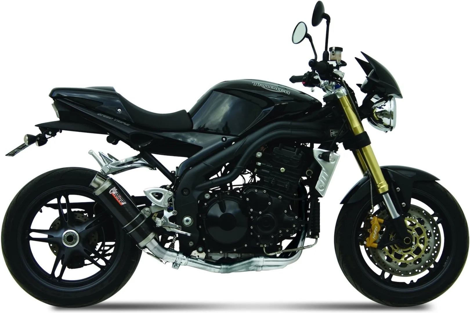 Terminale Di Scarico Catalizzato E Con Omologazione Suono Gp Carbonio - Mivv Compatibile Con Triumph Speed Triple (2005-2006)