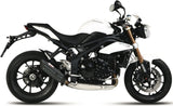 Exhaust Tip With Noise Certification Suono Steel Black Carbon - Mivv Compatible With Triumph Speed Triple (2011-2015)