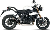 Terminale Di Scarico Con Omologazione Suono Gp Inox Nero - Mivv Compatibile Con Triumph Speed Triple (2011-2015)