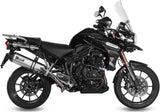 Terminale Di Scarico Non Catalizzato E Con Omologazione Suono Speed Edge Inox Carbonio - Mivv Compatibile Con Triumph Tiger 1200 Explorer (2012-2015)