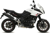 Terminale Di Scarico Non Catalizzato E Con Omologazione Suono Suono Inox Nero Carbonio - Mivv Compatibile Con Triumph Tiger 1050 Sport (2013-2016)