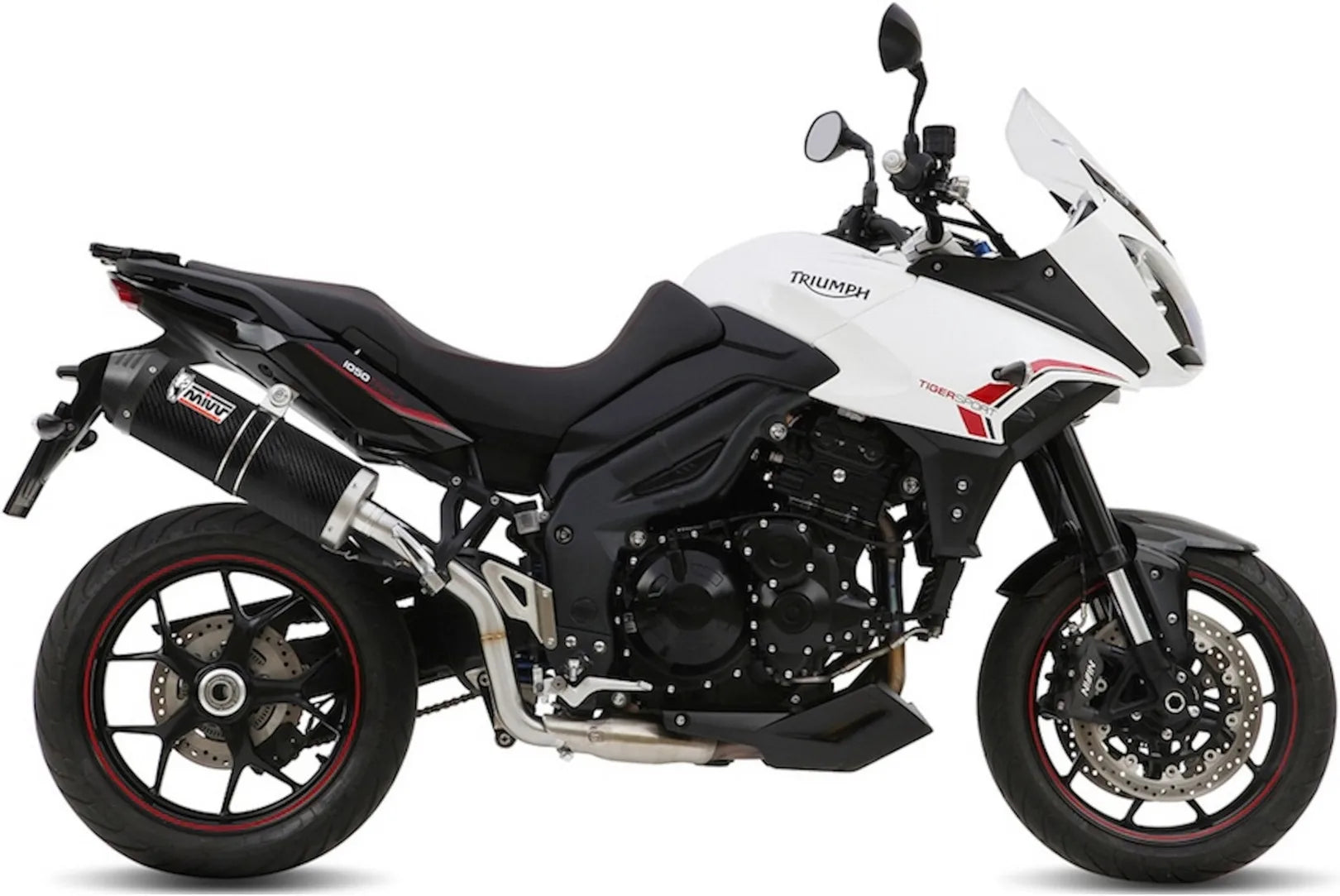 Terminale Di Scarico Catalizzato E Con Omologazione Suono Oval Carbonio Carbonio - Mivv Compatibile Con Triumph Tiger 1050 Sport (2013-2016)