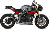 Terminale Di Scarico Con Omologazione Suono Gp Inox Nero - Mivv Compatibile Con Triumph Speed Triple (2016-2017)