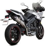 Terminale Di Scarico Con Omologazione Suono Oval Titanio Carbonio - Mivv Compatibile Con Triumph Tiger 1050 Sport (2017-2020)