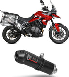 Terminale Di Scarico Con Omologazione Suono Oval Carbonio - Mivv Compatibile Con Triumph Tiger 900 - Gt - Pro (2021-2024)