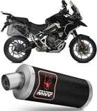 Terminale Di Scarico Con Omologazione Suono Dakar Inox Nero - Mivv Compatibile Con Triumph Tiger 1200 Gt - Rally (2021-2024)