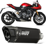 Terminale Di Scarico Con Omologazione Suono Sr-1 Titanio Nero - Mivv Compatibile Con Triumph Speed Triple 1200 Rr - Rs (2021-2024)
