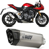 Terminale Di Scarico Con Omologazione Suono Sr-1 Titanio - Mivv Compatibile Con Triumph Speed Triple 1200 Rr - Rs (2021-2024)