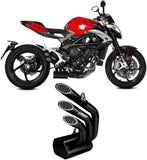 Exhaust Tip With Noise Certification Speed Edge Steel Black Carbon - Mivv Compatible With Mv Agusta Brutale 800 Rr (2017-2024)