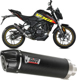 Impianto Di Scarico Completo Non Catalizzato E Con Omologazione Suono Gp Carbonio Carbonio - Mivv Compatibile Con Voge Brivido 125R (2023-2024)